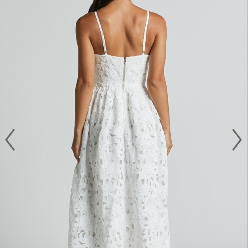 Showpo White Sleeveless Sweetheart Midi Dress - Picture 5 of 5